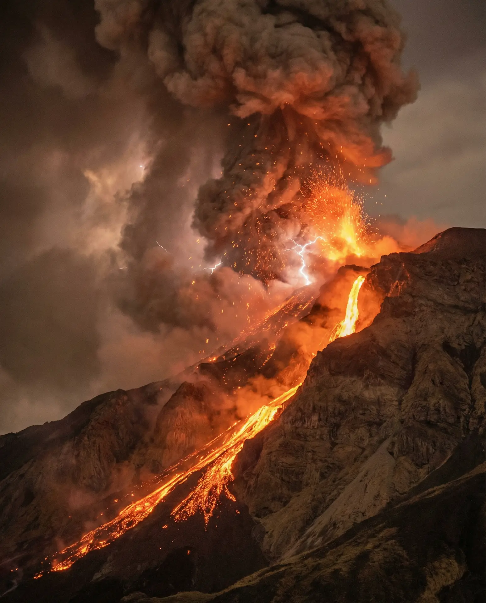 火山喷发壮观场景 - 日本av 自然奇观